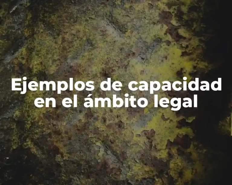 Ejemplos de capacidad en el ámbito legal