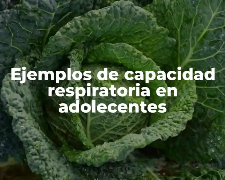 Ejemplos de capacidad respiratoria en adolecentes