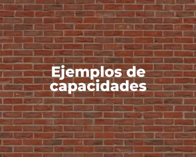 Ejemplos de capacidades