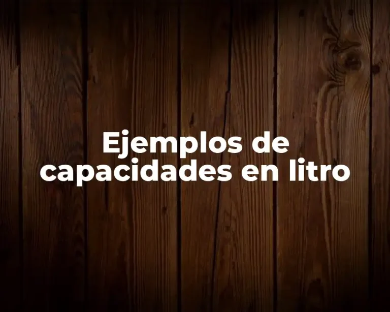 Ejemplos de capacidades en litro