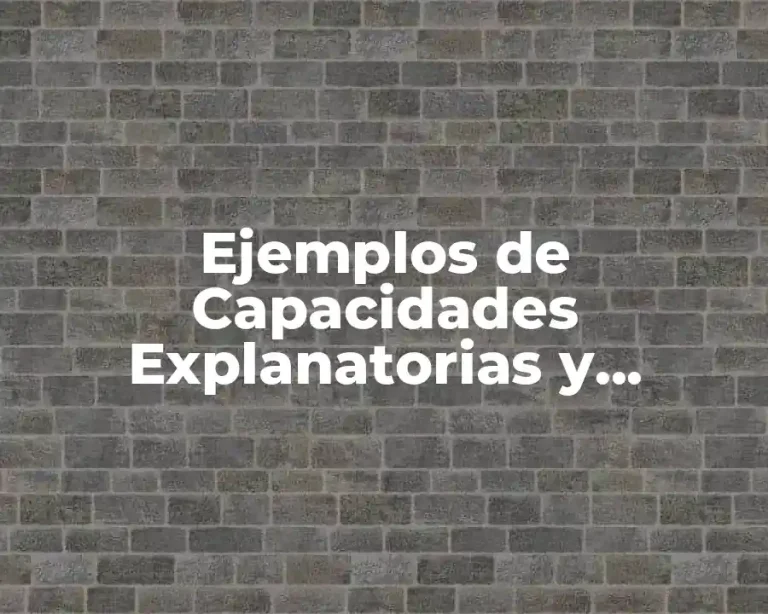 Ejemplos de Capacidades Explanatorias y Significado