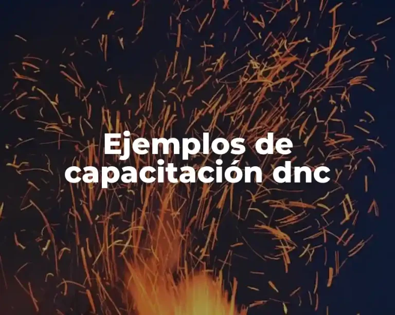 Ejemplos de capacitación dnc