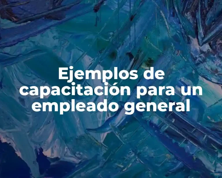 Ejemplos de capacitación para un empleado general