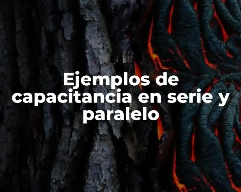 Ejemplos de capacitancia en serie y paralelo