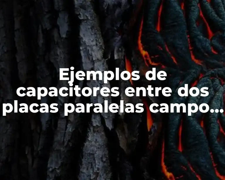 Ejemplos de capacitores entre dos placas paralelas campo electrico