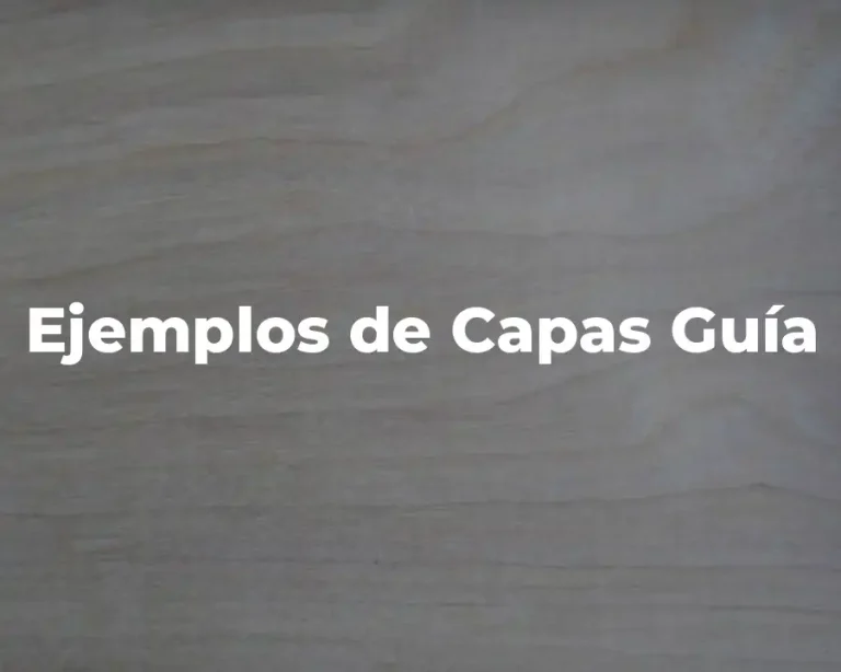 Ejemplos de Capas Guía