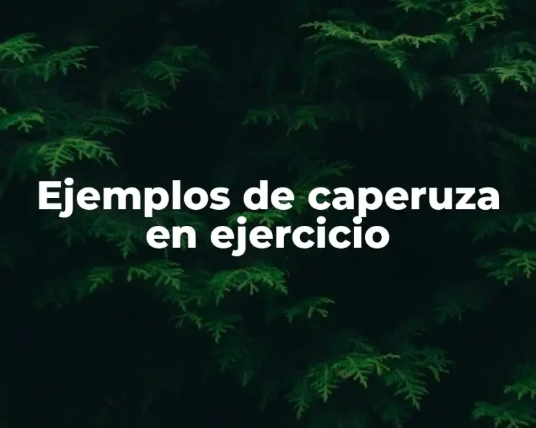 Ejemplos de caperuza en ejercicio