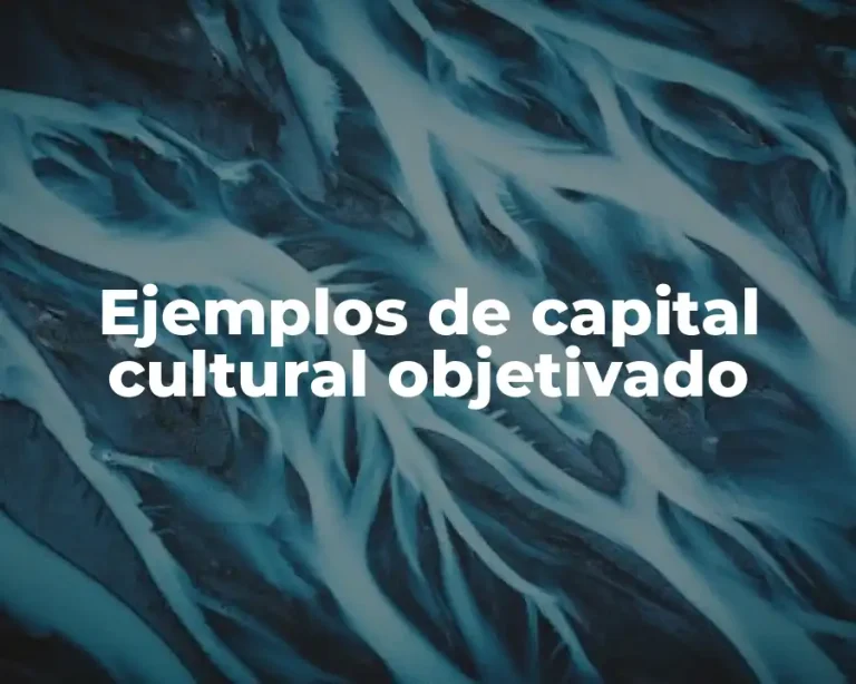 Ejemplos de capital cultural objetivado