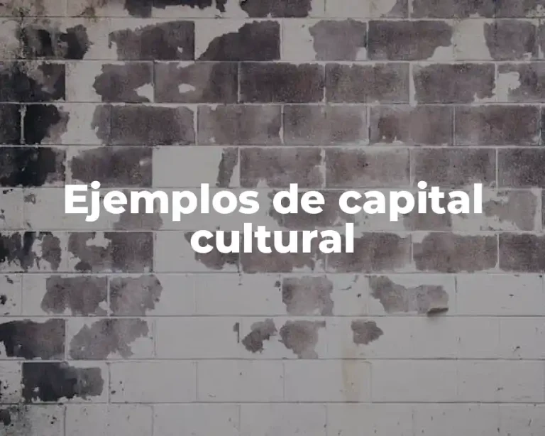 Ejemplos de capital cultural