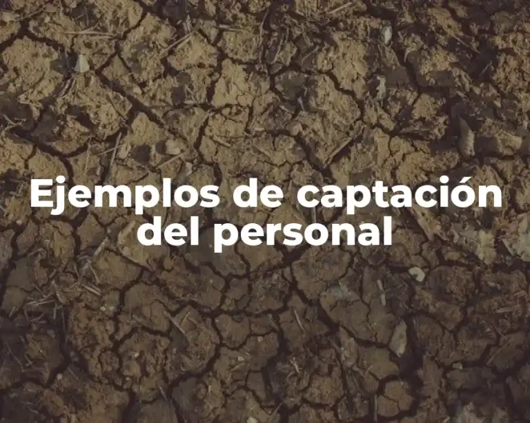 Ejemplos de captación del personal