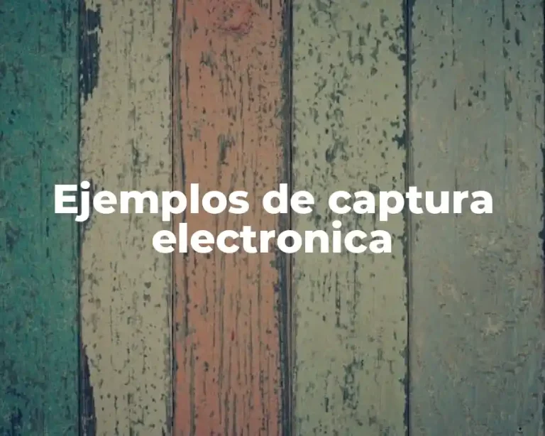 Ejemplos de captura electronica