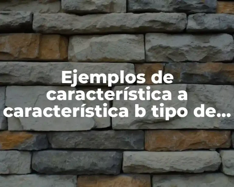 Ejemplos de característica a característica b tipo de variable