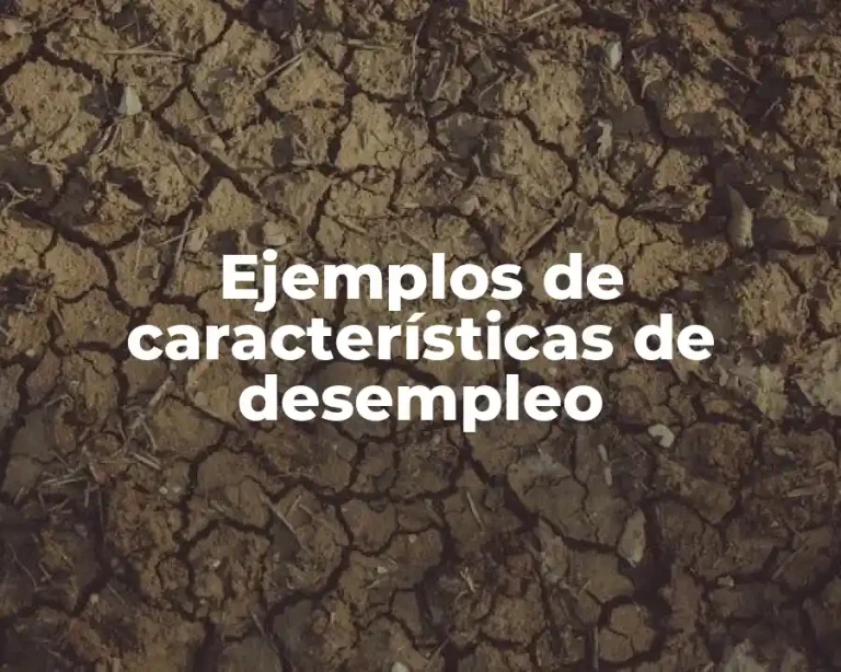 Ejemplos de características de desempleo