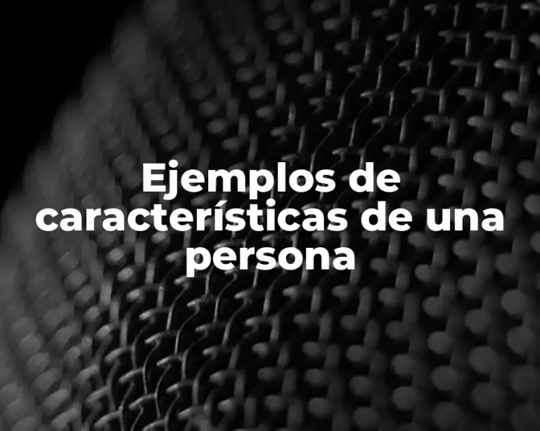 Ejemplos de características de una persona
