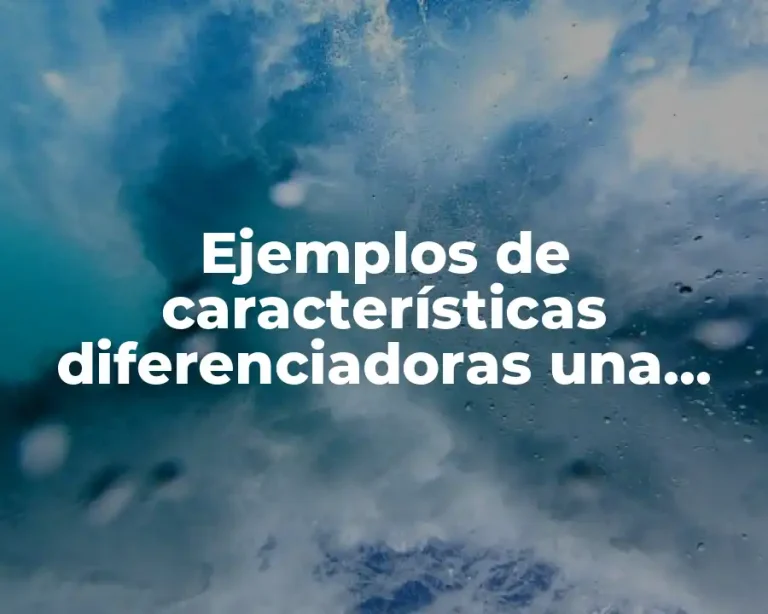 Ejemplos de características diferenciadoras una farmacia y Significado