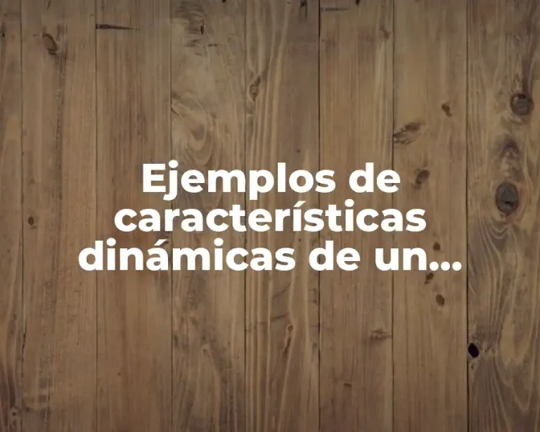 Ejemplos de características dinámicas de un sistema de medición