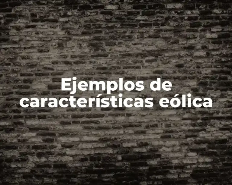 Ejemplos de características eólica
