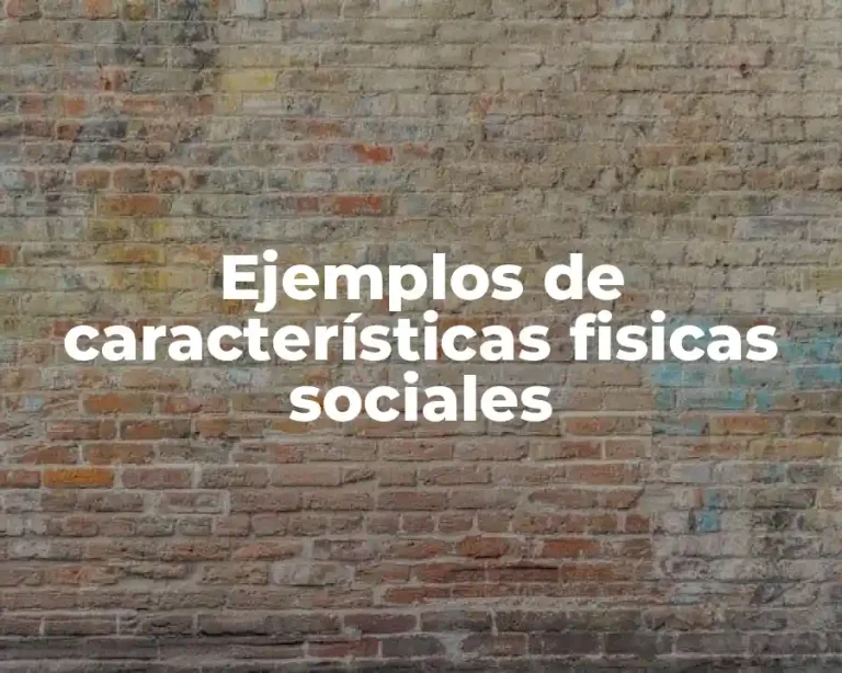 Ejemplos de características fisicas sociales