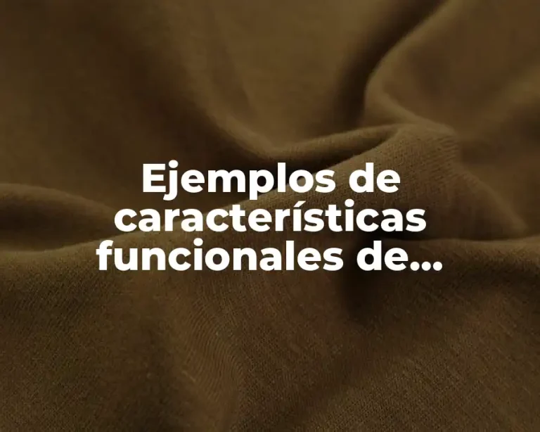 Ejemplos de características funcionales de diartrosis