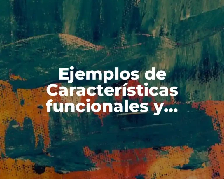 Ejemplos de Características funcionales y Significado