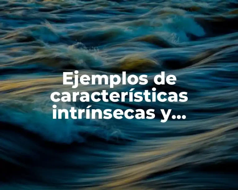 Ejemplos de características intrínsecas y extrínsecas de un producto