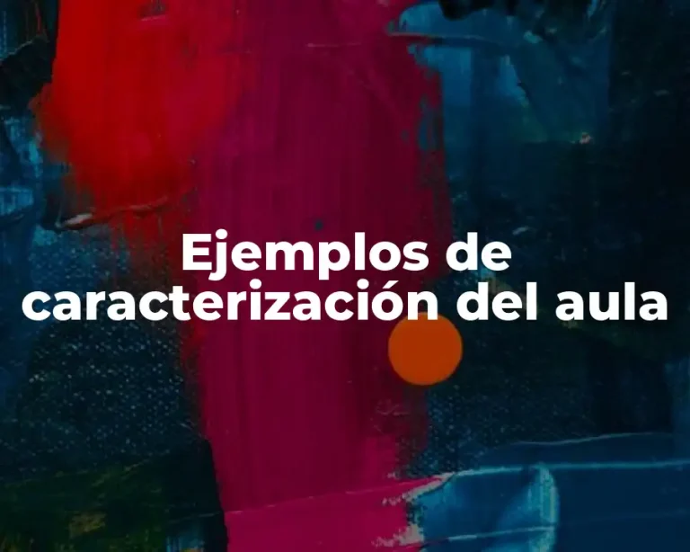Ejemplos de caracterización del aula