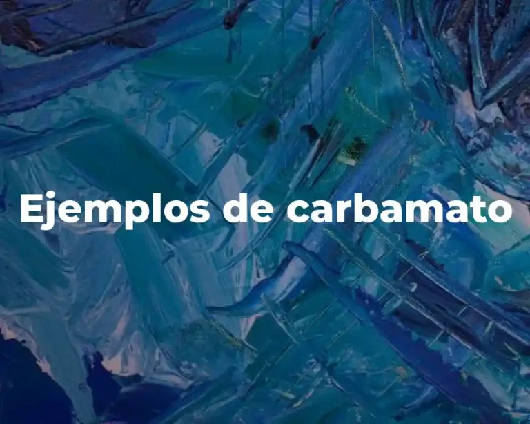 Ejemplos de carbamato