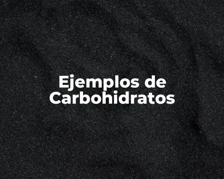 Ejemplos de Carbohidratos