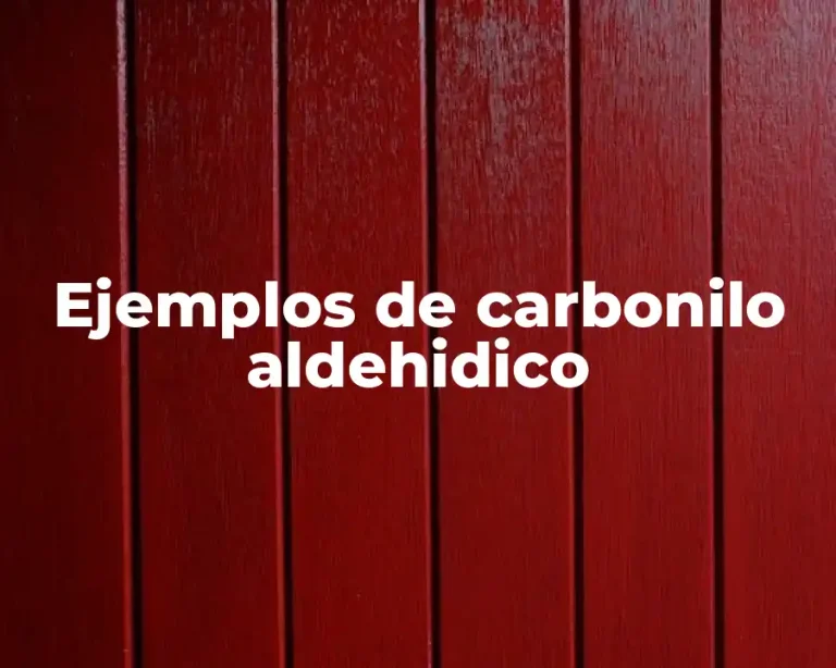 Ejemplos de carbonilo aldehidico