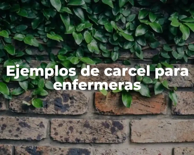 Ejemplos de carcel para enfermeras