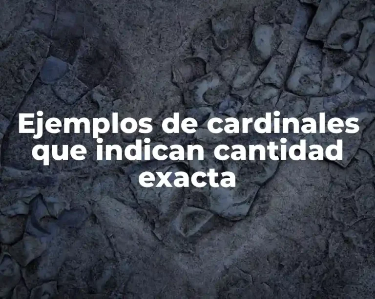 Ejemplos de cardinales que indican cantidad exacta