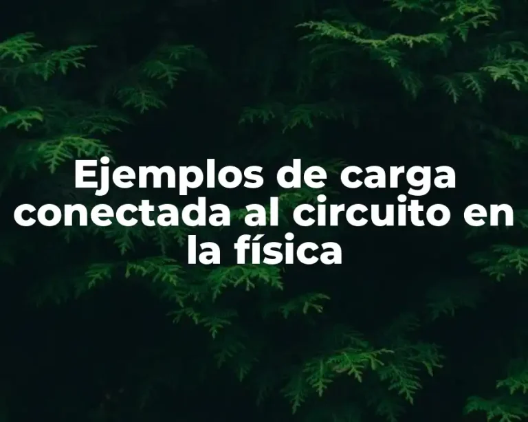 Ejemplos de carga conectada al circuito en la física