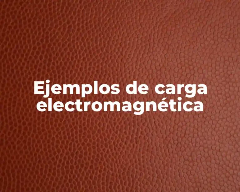 Ejemplos de carga electromagnética