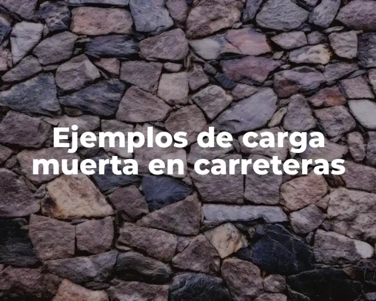 Ejemplos de carga muerta en carreteras