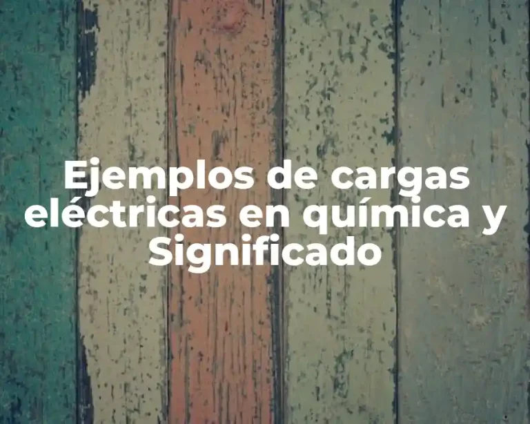 Ejemplos de cargas eléctricas en química y Significado