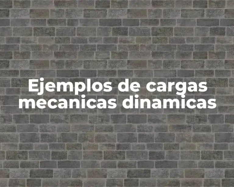 Ejemplos de cargas mecanicas dinamicas