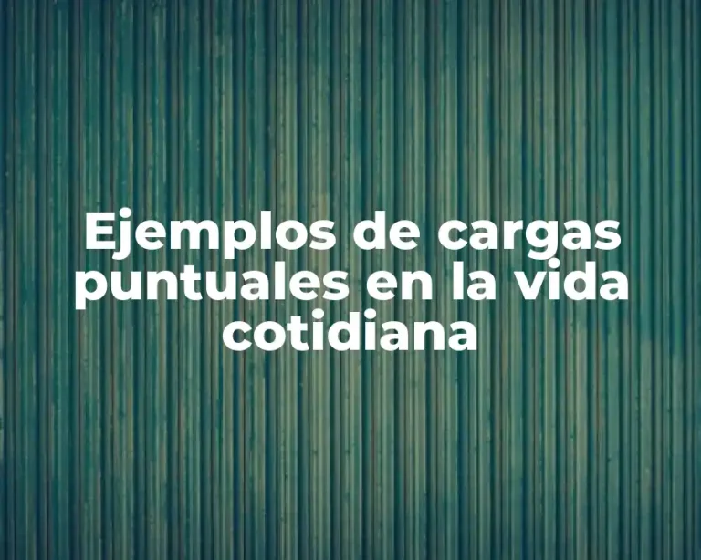 Ejemplos de cargas puntuales en la vida cotidiana