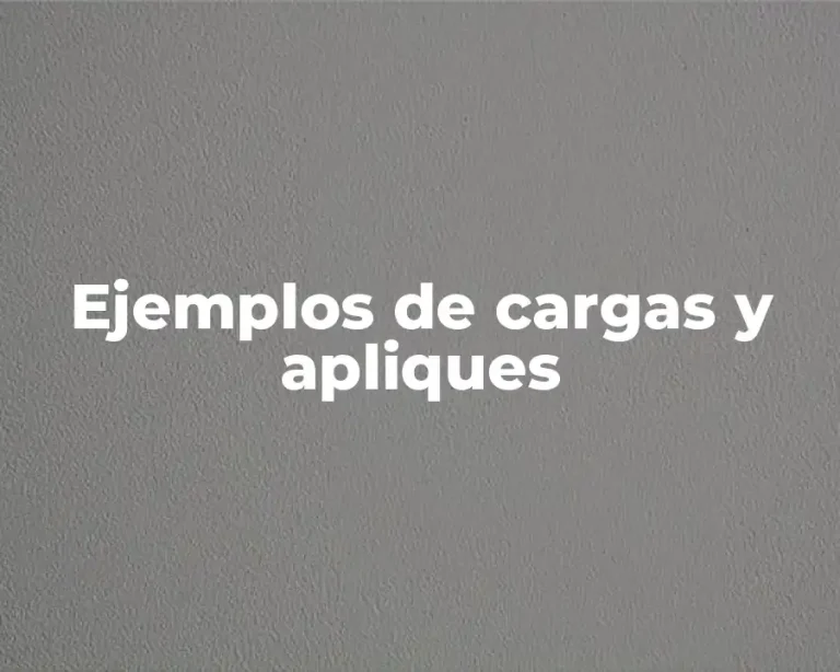 Ejemplos de cargas y apliques