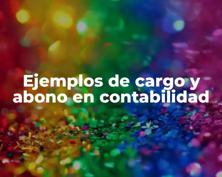 Ejemplos de cargo y abono en contabilidad