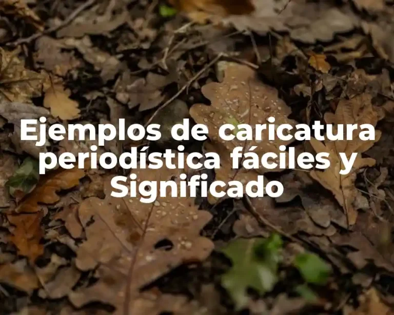 Ejemplos de caricatura periodística fáciles y Significado