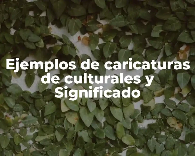 Ejemplos de caricaturas de culturales y Significado