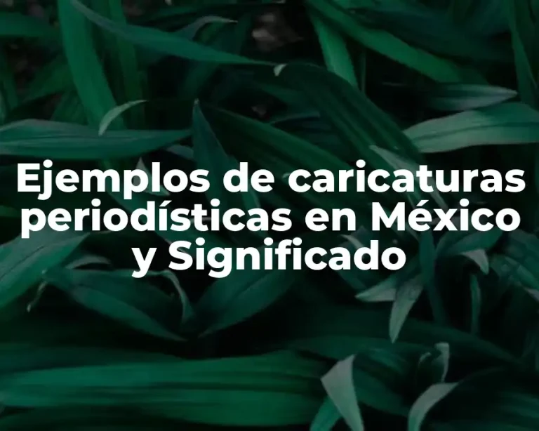 Ejemplos de caricaturas periodísticas en México y Significado