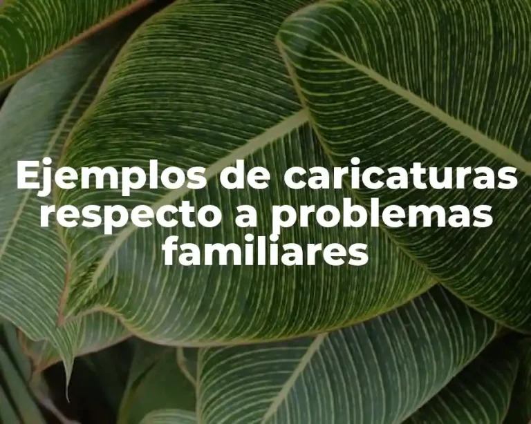 Ejemplos de caricaturas respecto a problemas familiares