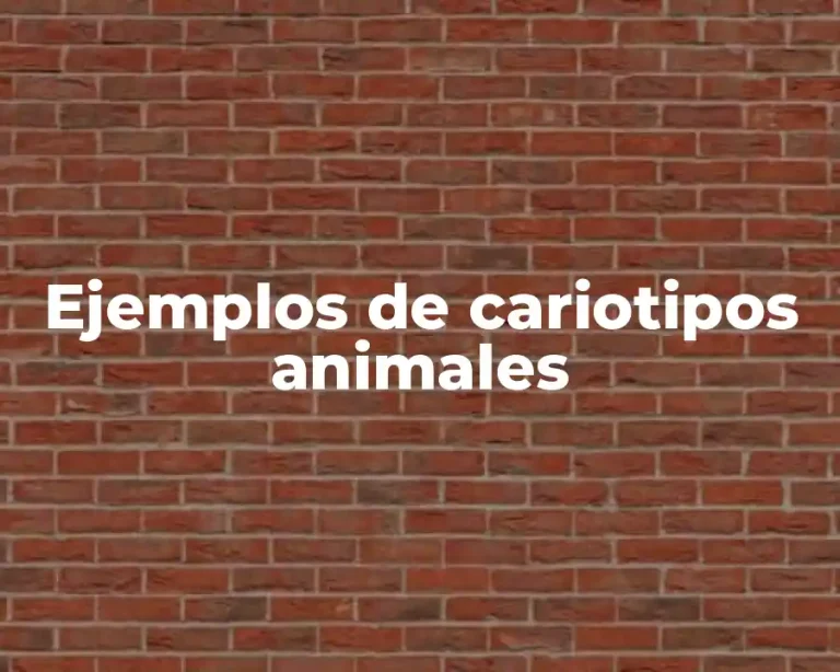 Ejemplos de cariotipos animales