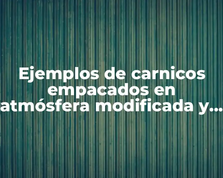 Ejemplos de carnicos empacados en atmósfera modificada y Significado
