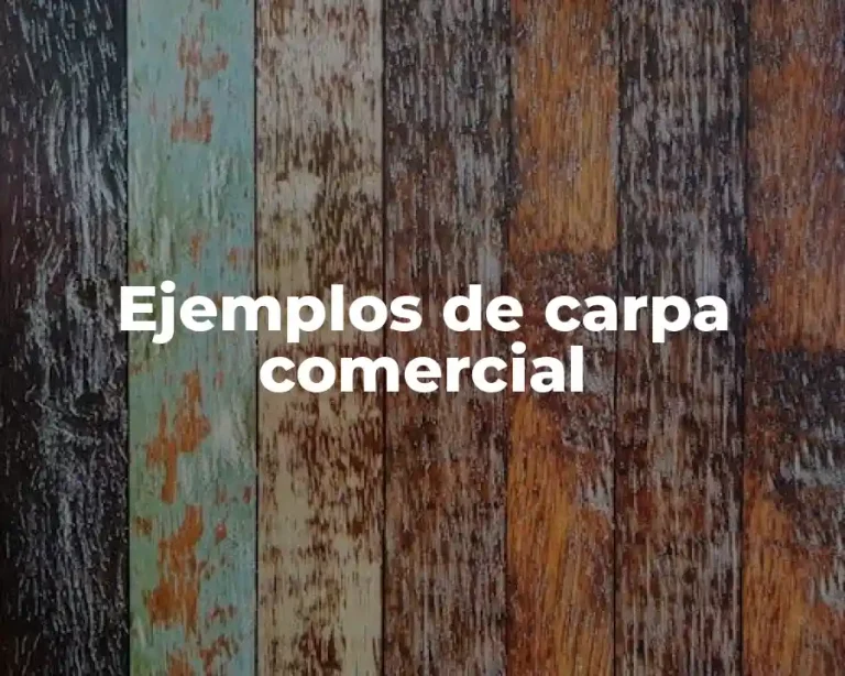 Ejemplos de carpa comercial