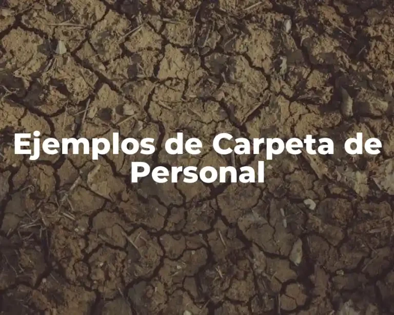 Ejemplos de Carpeta de Personal