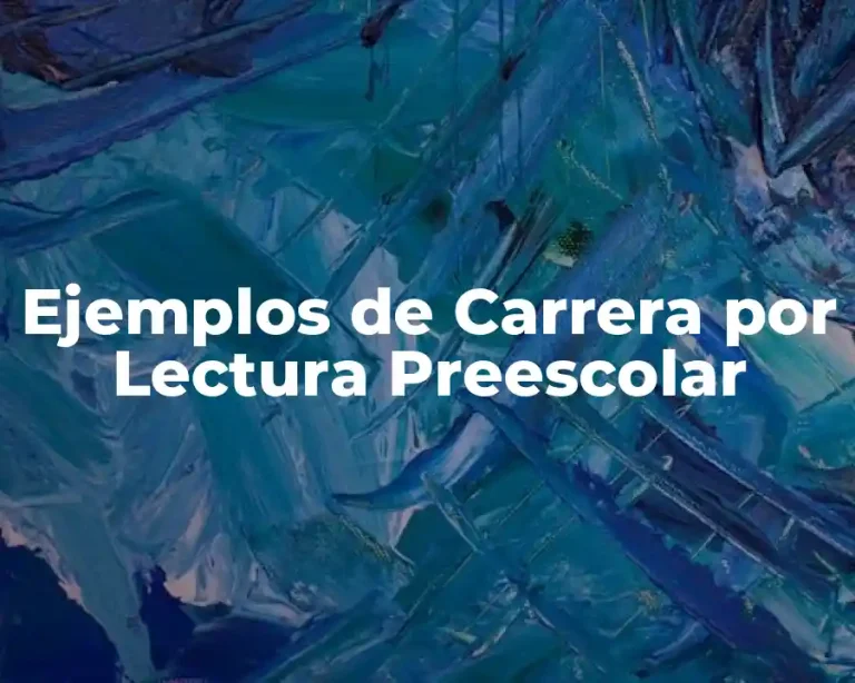 Ejemplos de Carrera por Lectura Preescolar