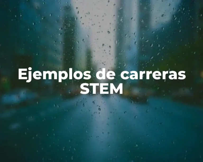 Ejemplos de carreras STEM