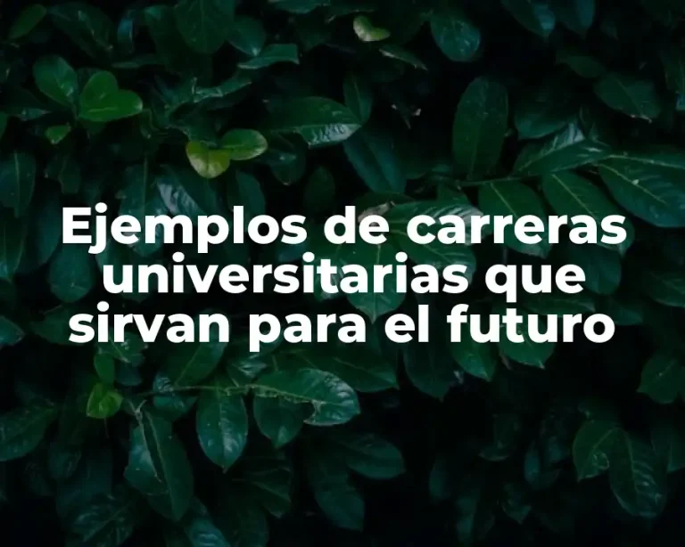Ejemplos de carreras universitarias que sirvan para el futuro